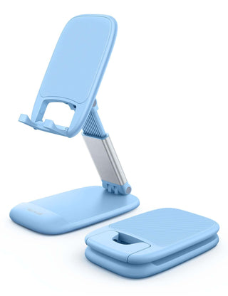 Lamicall Cell Phone Stand for Desk - [Height Adjustable] Foldable Mobile Phone Holder, Portable Stand for iPhone 17 16 15 14 13 12 11 Pro Max Plus Air, Galaxy S25, Office Gift, Telephone Accessories