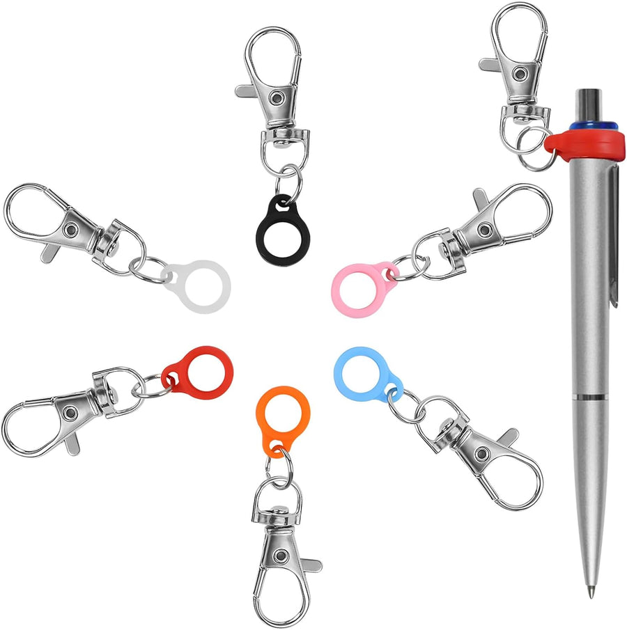 6PCS Retractable Pen Holders - Clip on Pens for Badge Reel, Perfect Pen Holder for Lanyard, Nurses, and X-ray Marker Holder