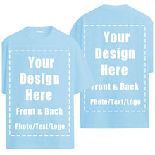 Custom T Shirts Front Back for Men Women Personalized T-Shirt Add Your Own Design with Image Text Logo Tee Tops