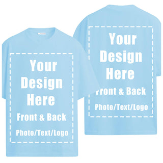 Custom T Shirts Front Back for Men Women Personalized T-Shirt Add Your Own Design with Image Text Logo Tee Tops
