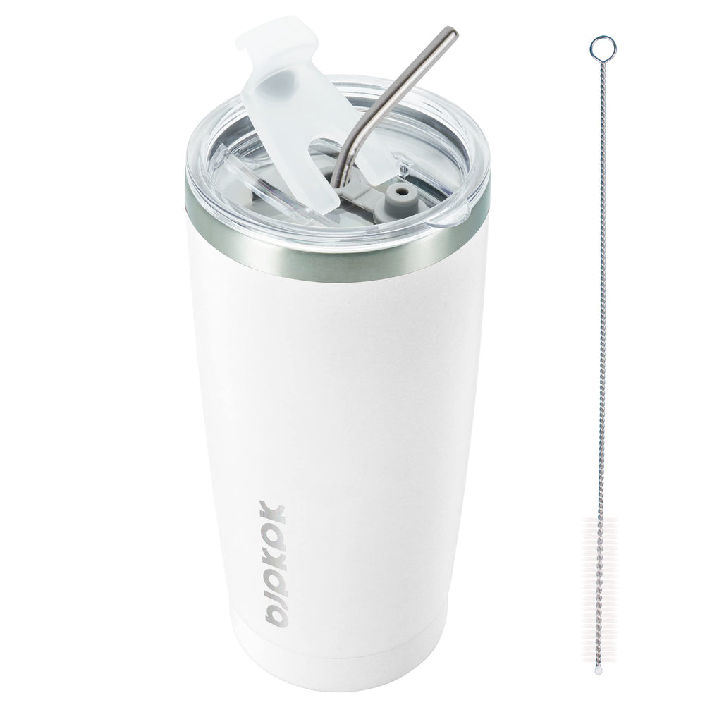 BJPKPK 30oz Stainless Steel Tumbler Color Block Insulated Tumblers Cup with Lid and Straw, Double Walled Travel Coffee Mug,Mint