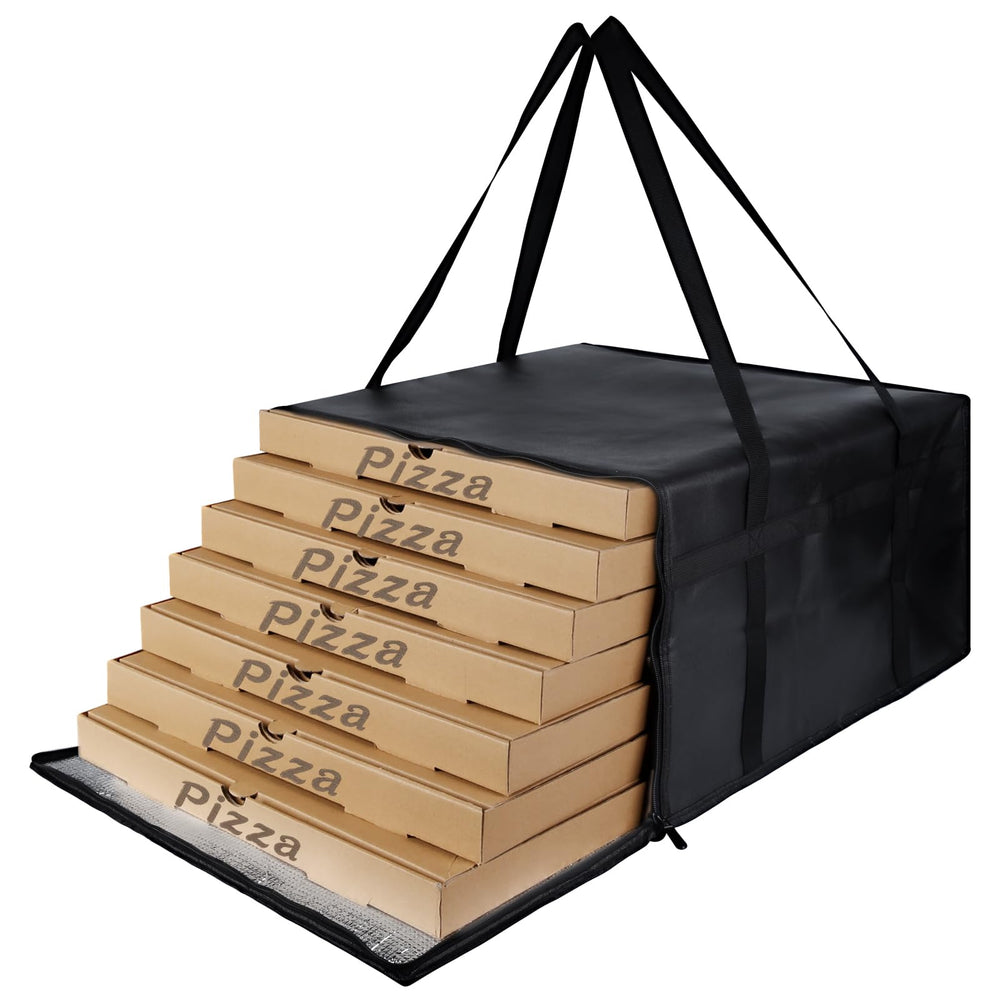 Insulated Food Delivery Bag, XXXL Insulated Reusable Grocery Cooler/Hot Bags, Tote Bag for Shopping/Travel/Doordash, Catering Bag Doordash 22x14x13, Black, 1-Pack