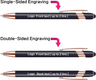 Touch-Sensitive Custom Pens with Logo/Text/Name Printing - Bulk Personalized Ballpoint Pens for Corporate Gifts, Graduation Party Favors (5-2000pcs)