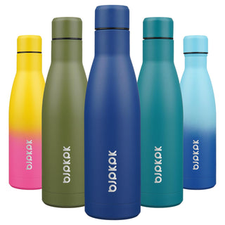BJPKPK 17oz Insulated Water Bottles Stainless Steel Sports Water Bottles Keep Cold and Hot for Travel Dishwasher Safe,Olive Green
