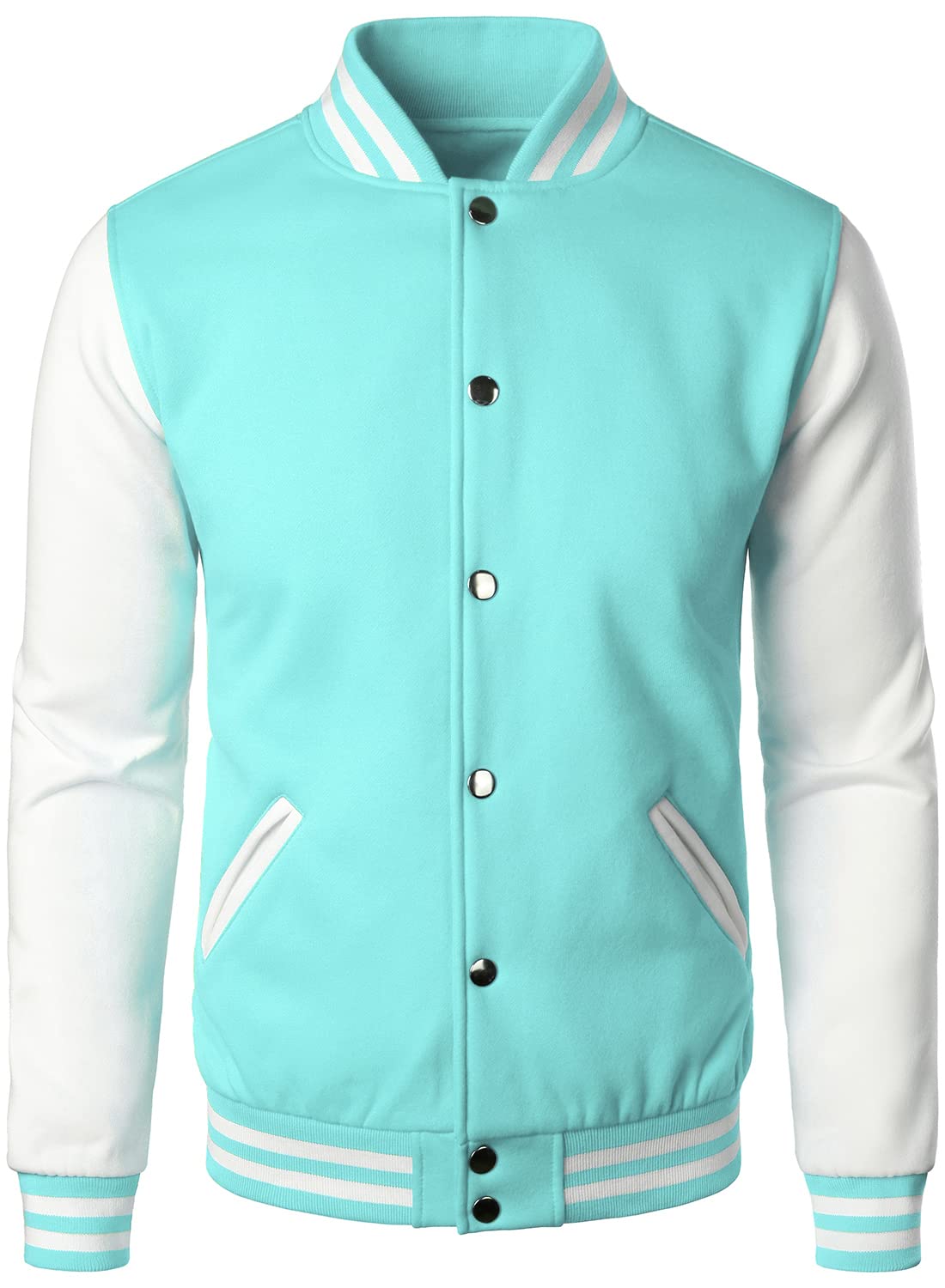 HOOD CREW Man’s Varsity Baseball Jacket Cotton Blend Letterman Jackets