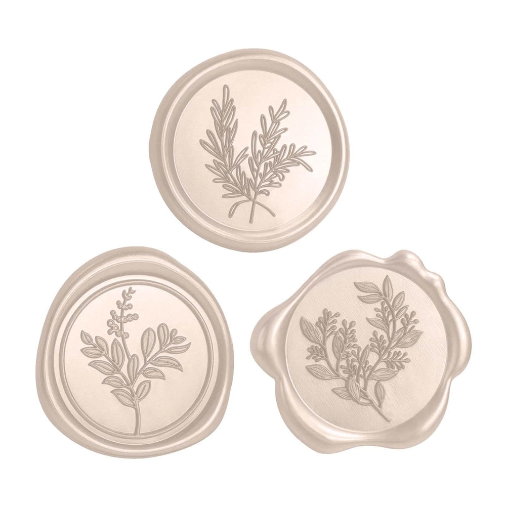 60 Pcs Wax Seal Stickers Set (3 Designs in 1 Pack) - Adhesive Backed Elegant Floral Designs for Wedding Invitation Envelope Seal Stickers Gift Wrapping (Pearl White)