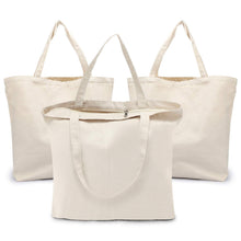 Segarty 6 Packs Canvas Tote Bag with Zipper, 16x13 inch Reusable Washable Grocery Shopping Bags with Handle Plain Canvas Totes for Women Teacher DIY Art Crafts Painting Embroidery Decoration