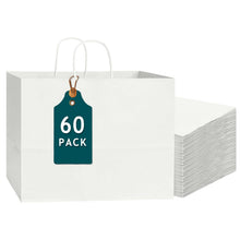 Bakepacker 100-Pack Wide Large Size Paper Bags With Handles Bulk 12.6"x4.3"x10" Black Party Kraft Shopping Bags