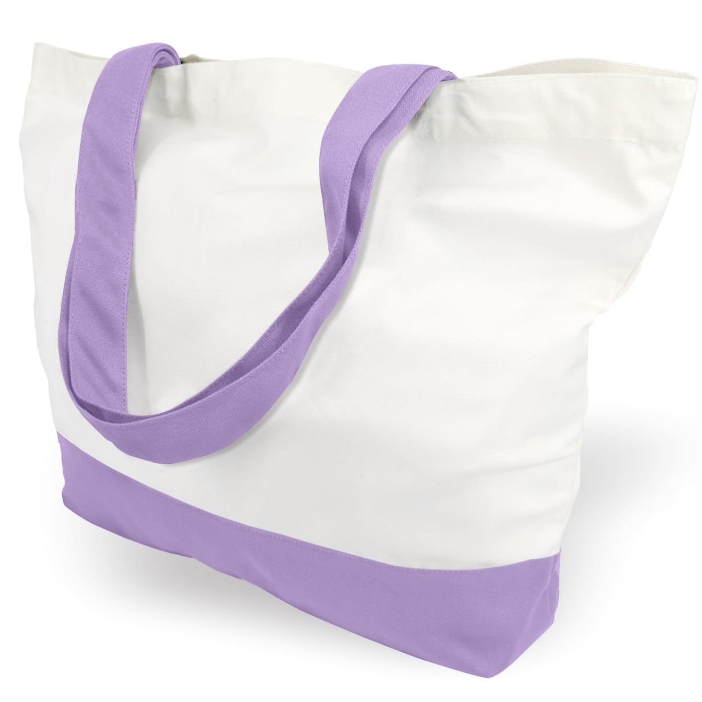 TOPDesign 1 | 3 | 6 | 12 | 24 Pack Super Strong Large 12oz Cotton Canvas Tote Bag, Reusable Grocery Shopping Cloth Bag, Fashionable Two-Tone Tote for Crafts, DIY Your Creative Designs (Pack of 1)