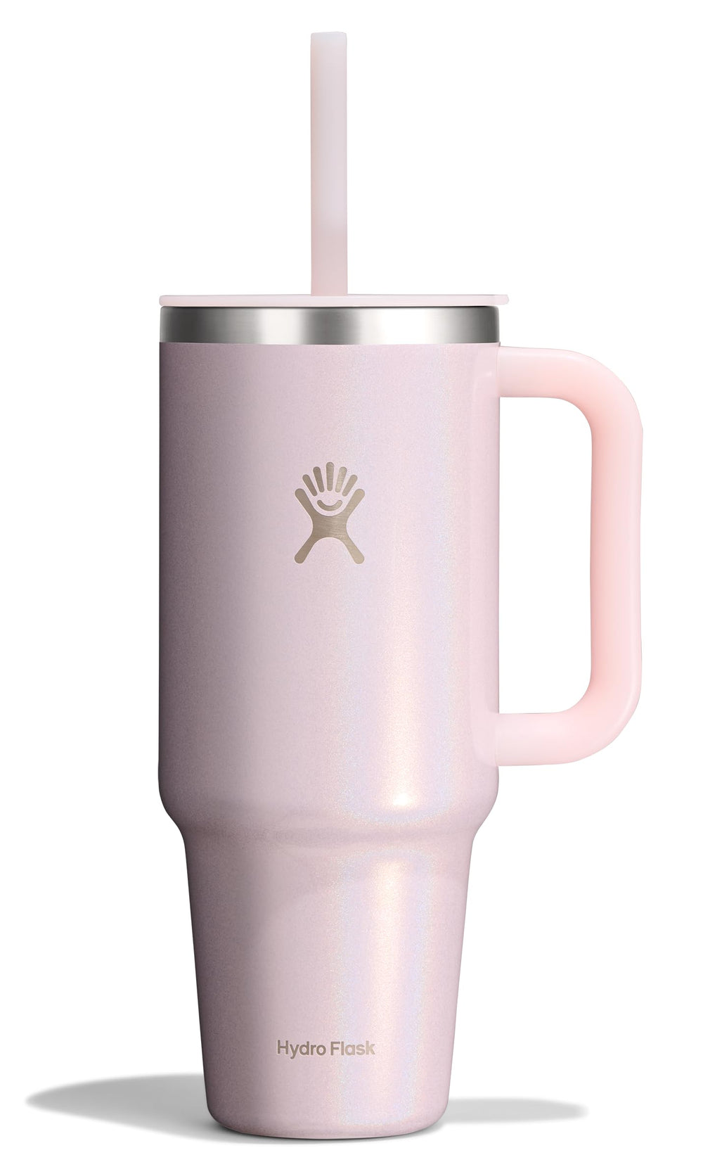 Hydro Flask Travel Tumbler with Handle, Lid and Straw - Insulated Stainless Steel in 32 Oz Trillium