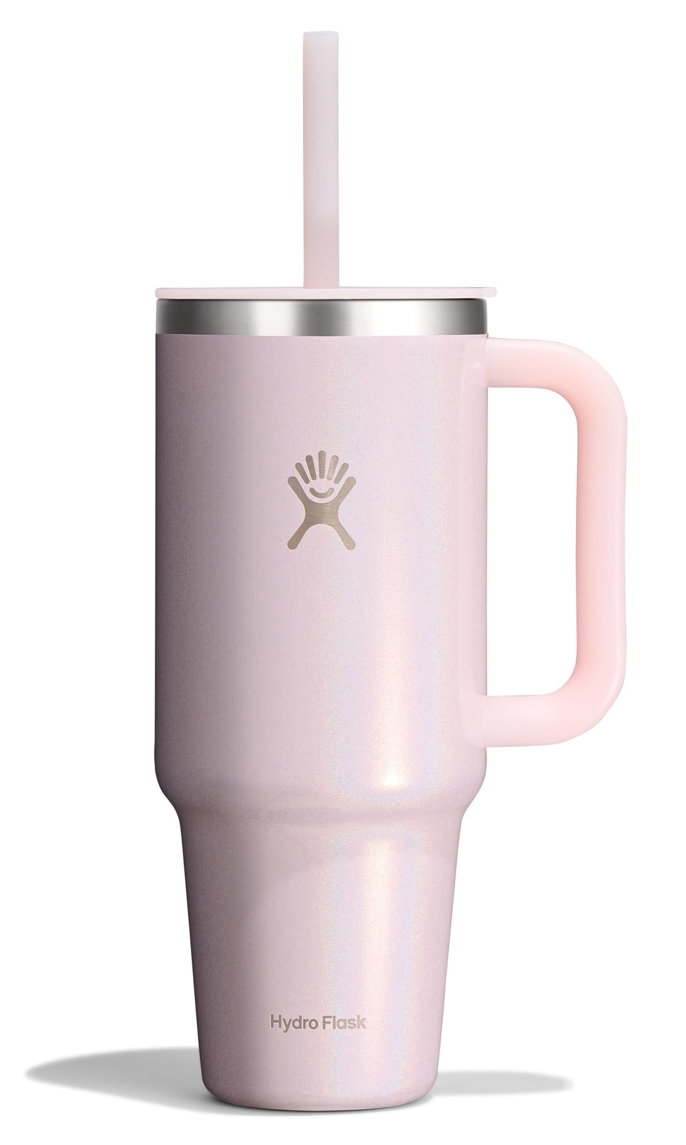 Hydro Flask Travel Tumbler with Handle, Lid and Straw - Insulated Stainless Steel in 32 Oz Trillium