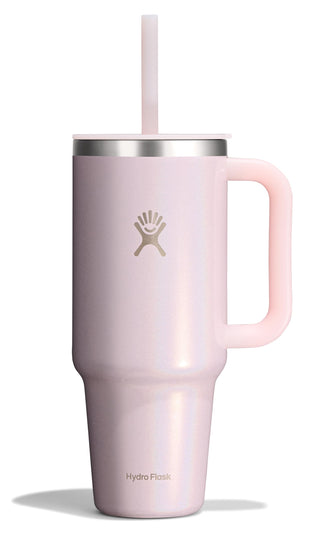 Hydro Flask Travel Tumbler with Handle, Lid and Straw - Insulated Stainless Steel in 32 Oz Trillium
