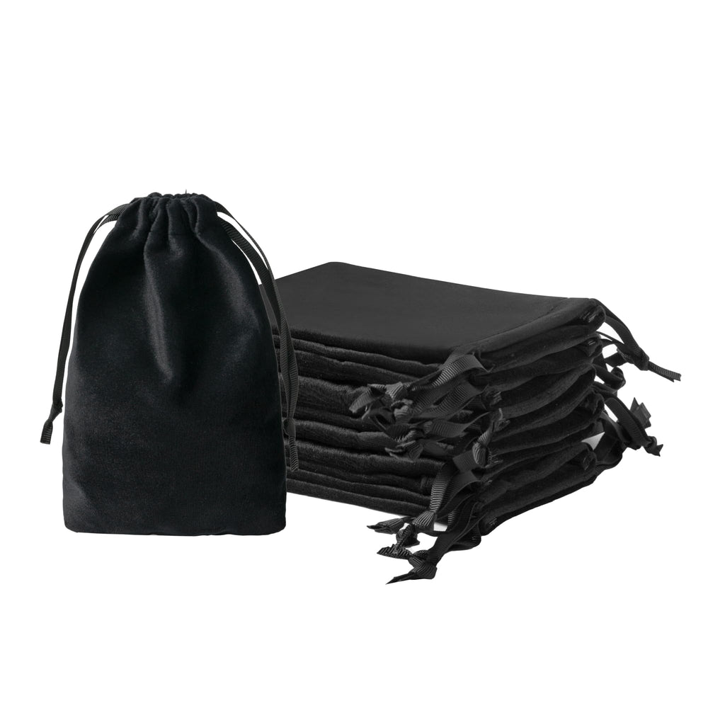QIANF 12pcs Navy Velvet Drawstring Bags 3x4 inches Small Velvet Cloth Gift Bags Jewelry Pouches for Storage Wedding Party Favor Christmas