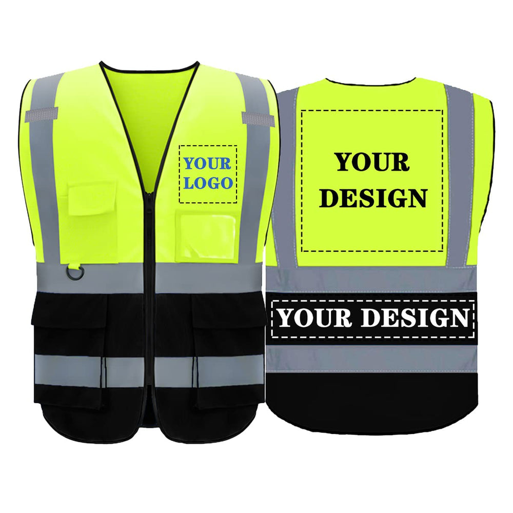 BeautyWill Custom Safety Vest Logo Class 2 High Visibility Reflevtive Vest Outdoor Protective Workwear