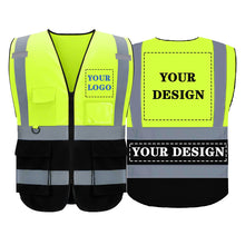 BeautyWill Custom Safety Vest Logo Class 2 High Visibility Reflevtive Vest Outdoor Protective Workwear