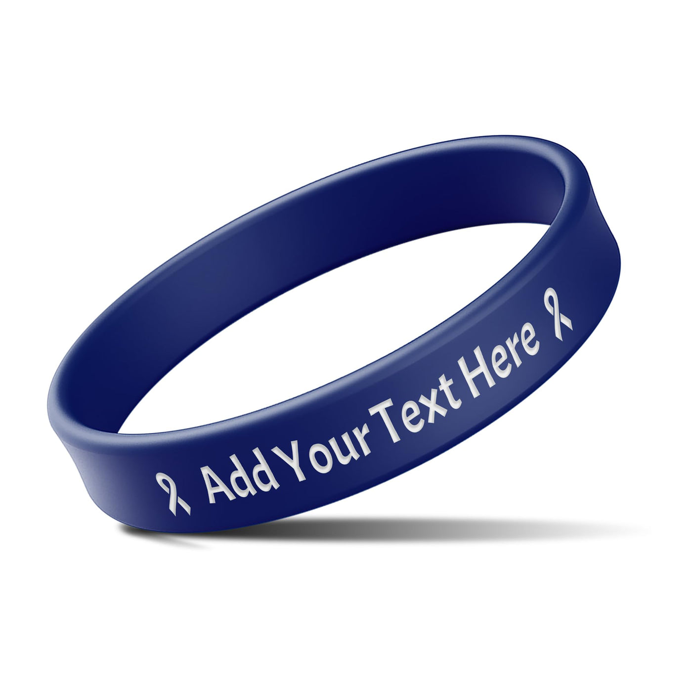 Custom Rubber Bracelets with Text Logo Clipart Customizable Bracelet Personalized 1/2 Inch Silicone Wristbands for Awareness, Events, Support, Promotions