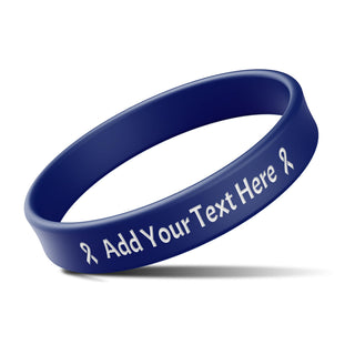 Custom Rubber Bracelets with Text Logo Clipart Customizable Bracelet Personalized 1/2 Inch Silicone Wristbands for Awareness, Events, Support, Promotions