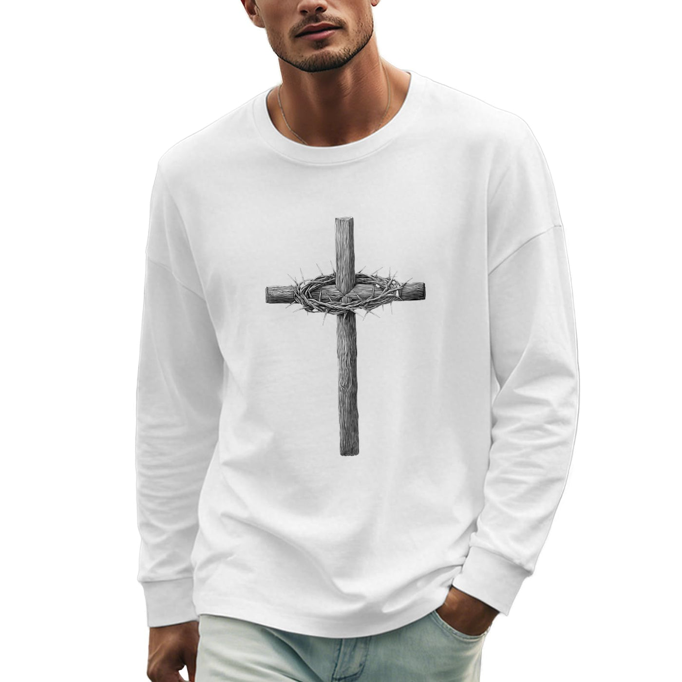 domirica Oversized Solid Cotton Blend Graphic Mens Hoodies Pullover Crewneck Long Sleeve Loose Fit Soft Sweatshirts