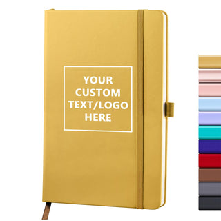 Personalized Notebook-Can Customize Logo/Text/Image, Customizable A5 Journal Notebook Daily Journals For Writing-192 Lined Pages 8.5 x 5.71 Inch,Black