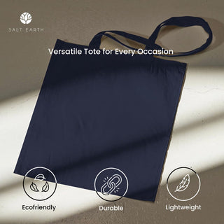 Salt Earth 100% Cotton Tote Bag, Canvas Tote Bags Bulk, Reusable Totes for Grocery, Shopping, Beach, Storage, Travel & Gift
