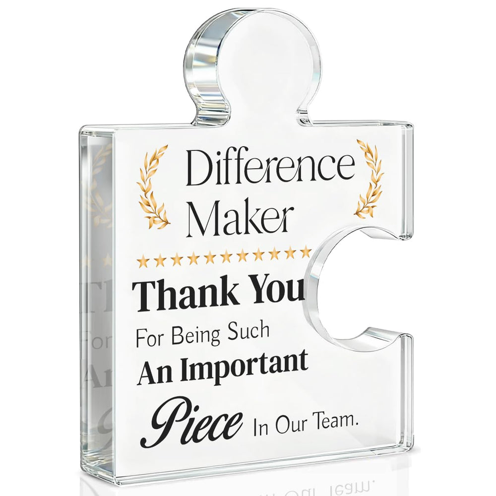Team Appreciation Gifts Thank You Gift for Coworkers Colleagues Employees, Best Team Ever Gifts You Are an Essential Piece Acrylic Puzzle Piece Plaque Office Decor