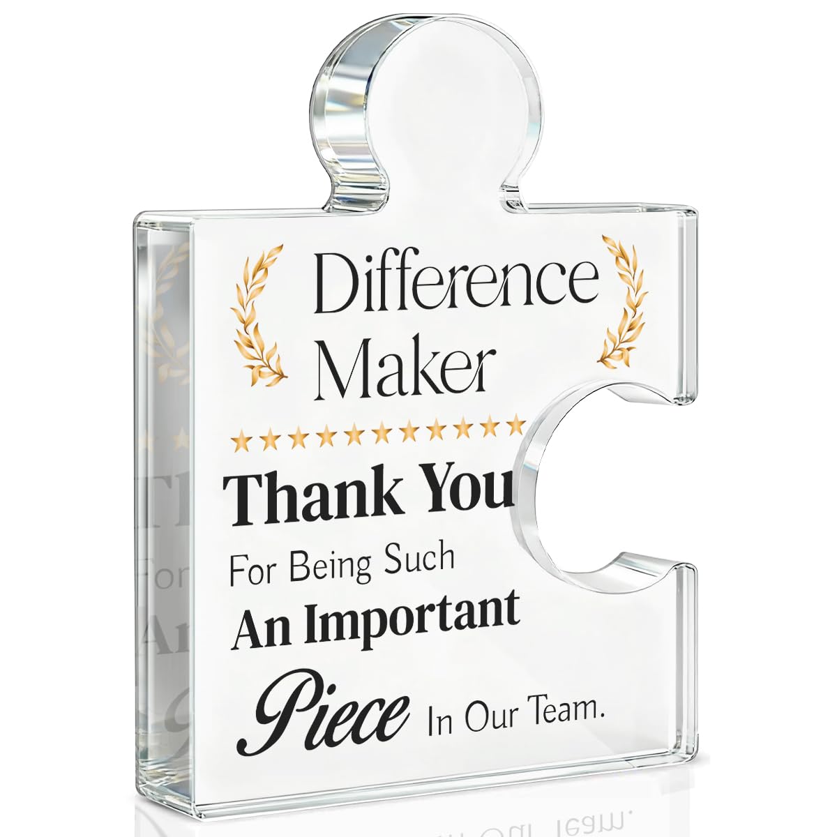 Team Appreciation Gifts Thank You Gift for Coworkers Colleagues Employees, Best Team Ever Gifts You Are an Essential Piece Acrylic Puzzle Piece Plaque Office Decor