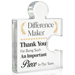 Team Appreciation Gifts Thank You Gift for Coworkers Colleagues Employees, Best Team Ever Gifts You Are an Essential Piece Acrylic Puzzle Piece Plaque Office Decor