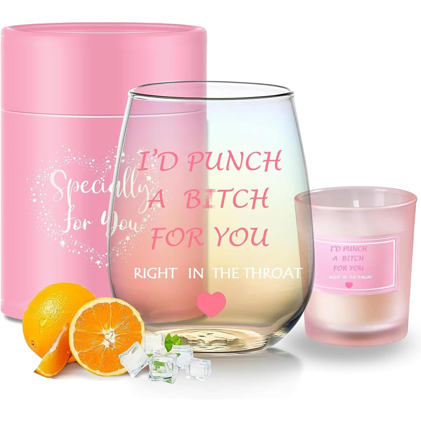 Yalucky Coworker Leaving Gifts for Women Wine Glasses Retirement Gifts Thank You Goodby Gift for Colleagues Friend Birthday Teacher Christmas Presents for Colleagues Women Pink Ladies Gift