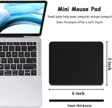 Dapesuom Small Mouse Pad, 5 x 6 Inch Thick Rubber Premium-Textured Non-Slip Portable & Washable Mini Mouse Mat for Women Men Wireless Laptops Keyboard Tray Gaming Work Computer Travel, Jet Black