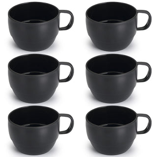 Coffee Mugs Set of 6, Coffee Cups 12oz, Durable Light Weight Plastic Mugs for Home, Outdoor, Picnic, Camping, Idea Birthday Gift