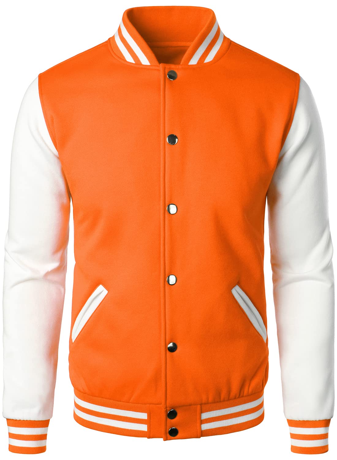 HOOD CREW Man’s Varsity Baseball Jacket Cotton Blend Letterman Jackets
