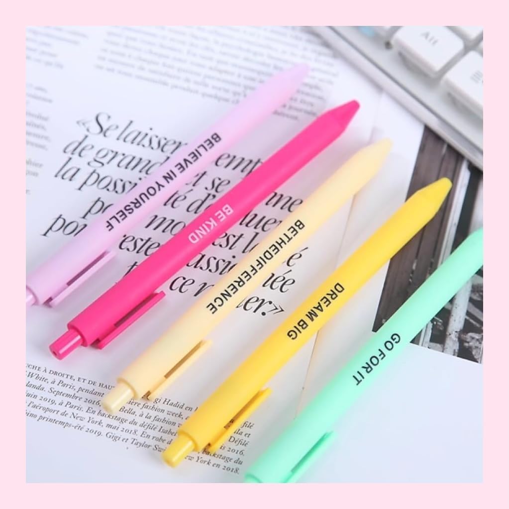 14 Pack Inspirational Pens with Motivational Quotes | Vibrant Colors Black Ink Pens | Uplifting Stationery for Teachers, Students, Office & Classroom Supplies