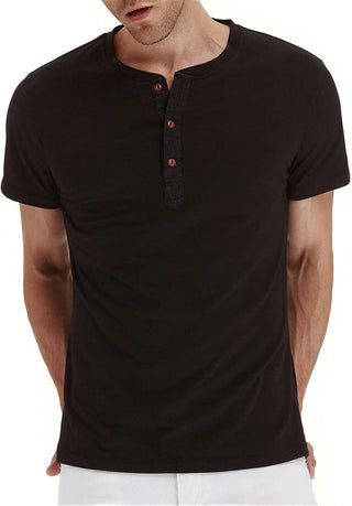 Sailwind Mens Henley Short Sleeve T-Shirt Cotton Casual Shirt