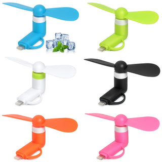 24 Pack Phone Fan Bulk, 2-in-1 Portable Mini Cell Phone Fan Compatible for iPhone, iPad, Android Smartphone, Tablet - Colorful and Powerful Cell Phone Summer Accessories