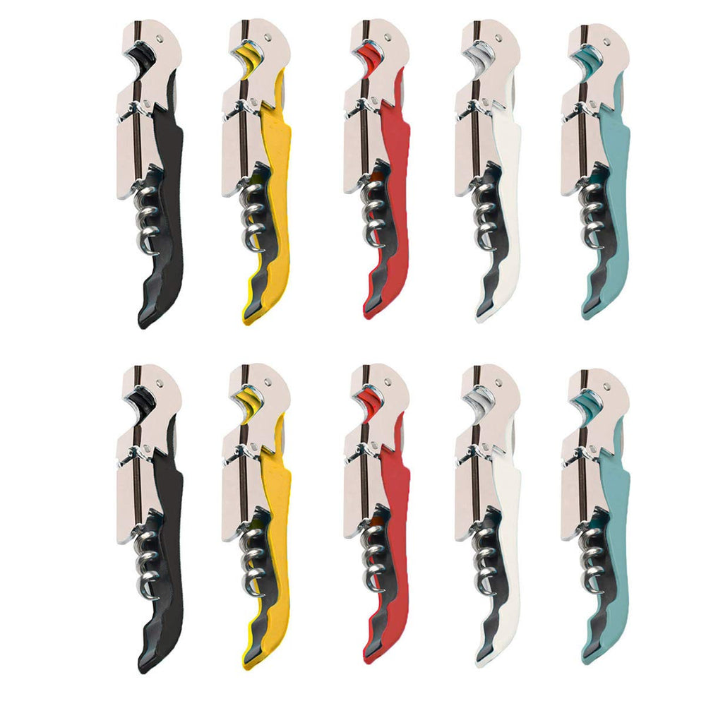Kit-Home Professional Waiter Corkscrew Wine Openers Set (4 PCS),Upgraded with Heavy Duty Stainless Steel Hinges Wine Key for Restaurant Waiters, Sommelier, Bartenders