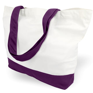 TOPDesign 1 | 3 | 6 | 12 | 24 Pack Super Strong Large 12oz Cotton Canvas Tote Bag, Reusable Grocery Shopping Cloth Bag, Fashionable Two-Tone Tote for Crafts, DIY Your Creative Designs (Pack of 1)