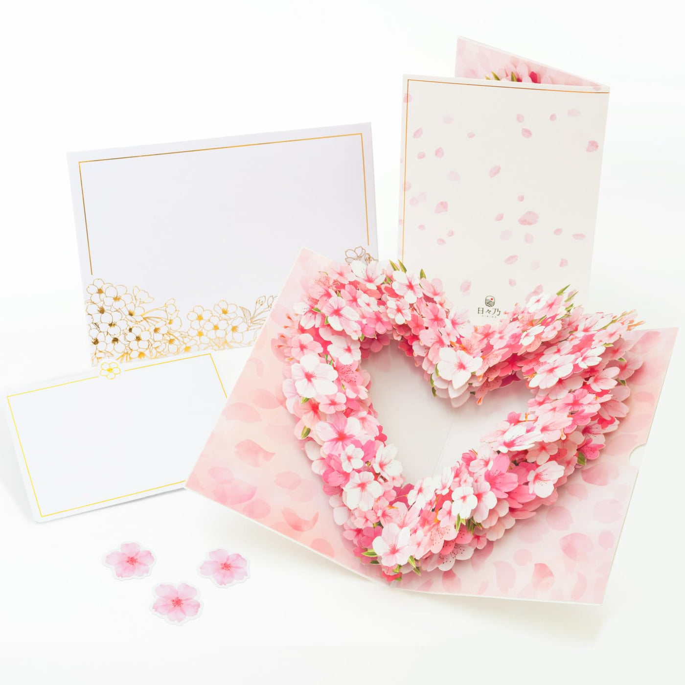 HIBINO 3D Pop-Up Christmas Wreath Card | With Slide-Out Message Note | Handcrafted Holiday Greeting Card | Perfect for Christmas, Holiday Wishes & Winter Greetings | Designed in Japan