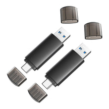 JOIOT 128GB USB C Flash Drive Dual USB 3.0 Flash Drive Type C + USB A Portable Type-C Flash Drive 2-in-1 USB-C Thumb Drive for Smartphone Tablet Computer Mac iPhone 15 Black