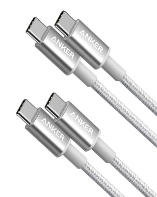 Anker USB C to USB C Cable, Type-C 60W Fast Charging Cable (6 FT, 2Pack) for iPhone 17 Series, iPad mini 6 and More (Black)