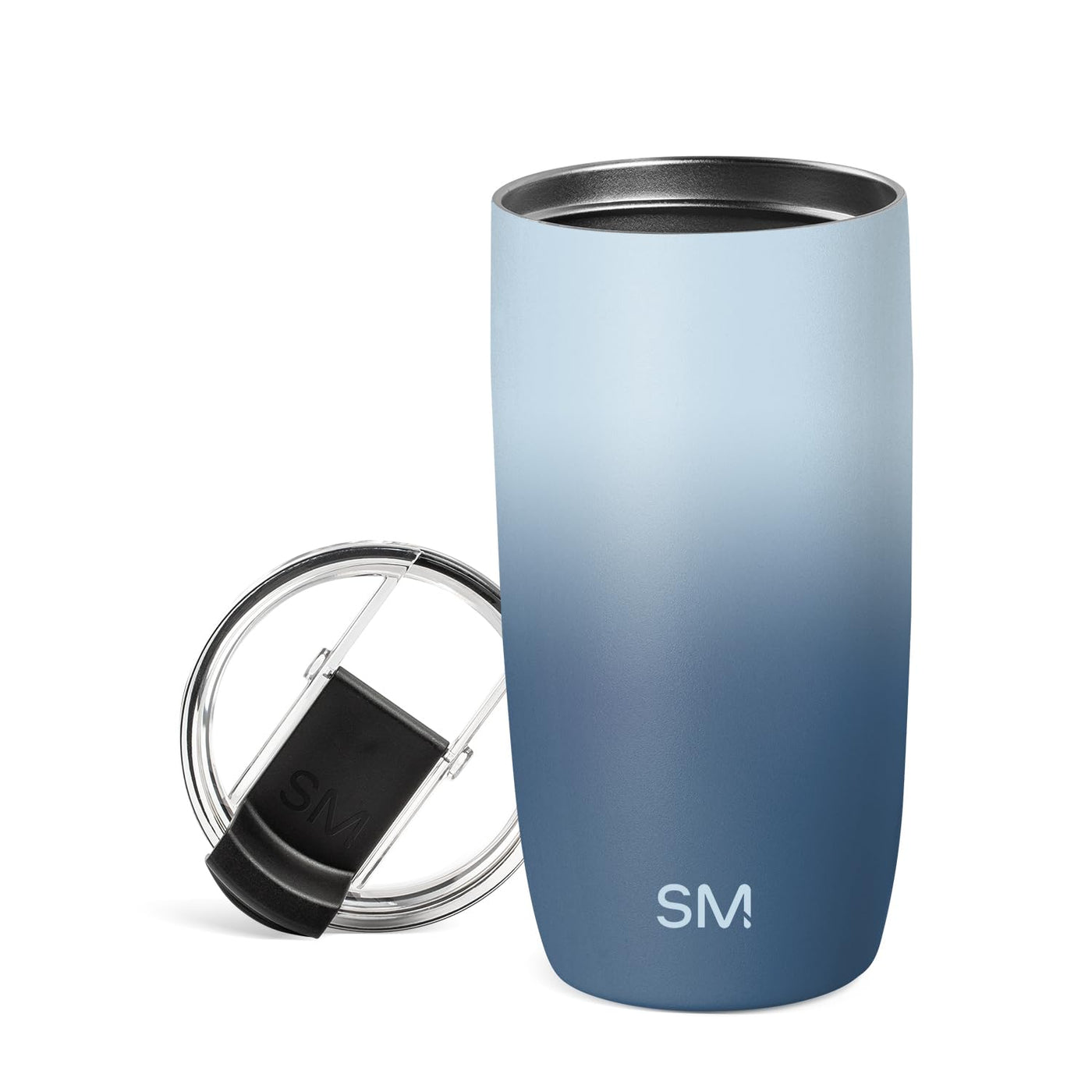 Simple Modern Voyager Tumbler with Flip Lid | Travel Coffee Mug | Insulated Stainless Steel Cold Brew Iced or Hot Coffee Cup | Gifts for Women Men Her Him | 16oz, Almond Birch