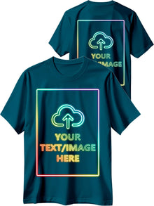Custom T Shirts with Photo/Logo/Text - Personalized Comfort Cotton Tee for Men Women Design Your Own Shirt Front & Back Print