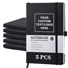 Personalized Notebook-Can Customize Logo/Text/Image, Customizable A5 Journal Notebook Daily Journals For Writing-192 Lined Pages 8.5 x 5.71 Inch,Black