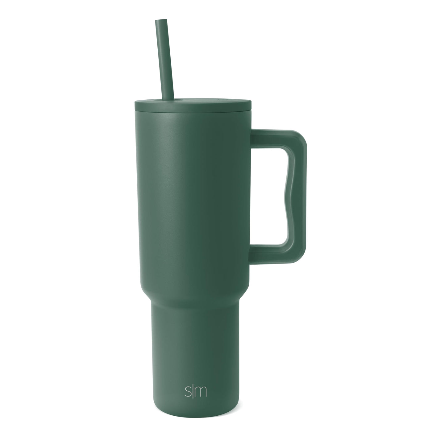 Simple Modern 40 oz Trek Tumbler with Handle and Straw Lid | Cup Holder Friendly Insulated Stainless Steel Travel Mug | Midnight Black