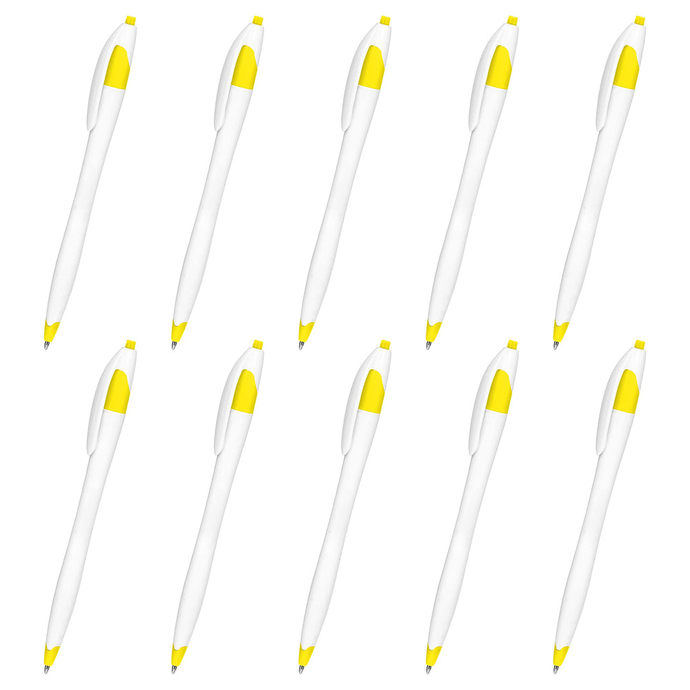 DISCOUNT PROMOS Personalized Ballpoint Pens Bulk Pack of 4-5,000 counts Black Ink, Slim & Curvy Design, Retractable, Ideal for Office, Corporate Merchandise, Tradeshows- Black