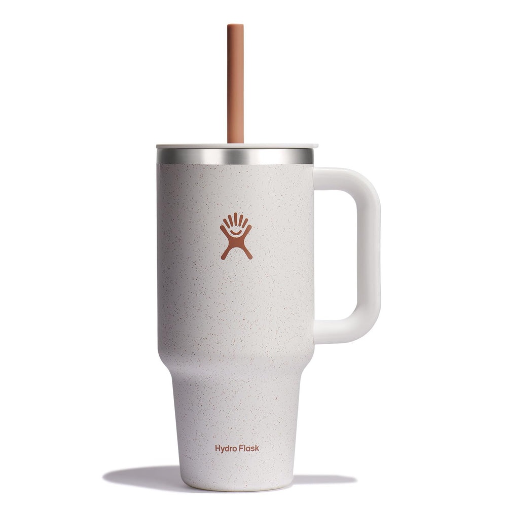 Hydro Flask Travel Tumbler with Handle, Lid and Straw - Insulated Stainless Steel in 32 Oz Trillium
