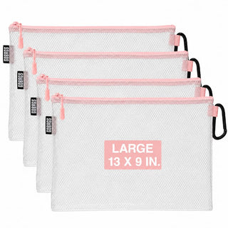 GOBAGS Air Production Multi‑Size Clear Zipper Pouch (4‑Pack) – Cable Organizer & Travel Gear Bag for Electronics, Camera Accessories, Tool Pouch & Small Tech Storage