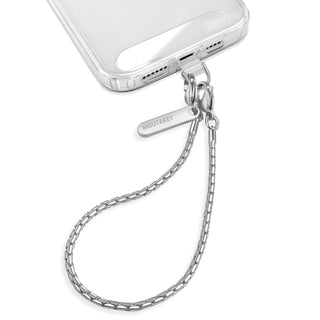MOUTAKEY Phone Wrist Strap Metal Phone Chain Wristlet Strap Detachable iPhone Lanyard Wrist with 2 Tether Tabs iPhone Charm strap For Women girls Shopping Traveling Party Walking