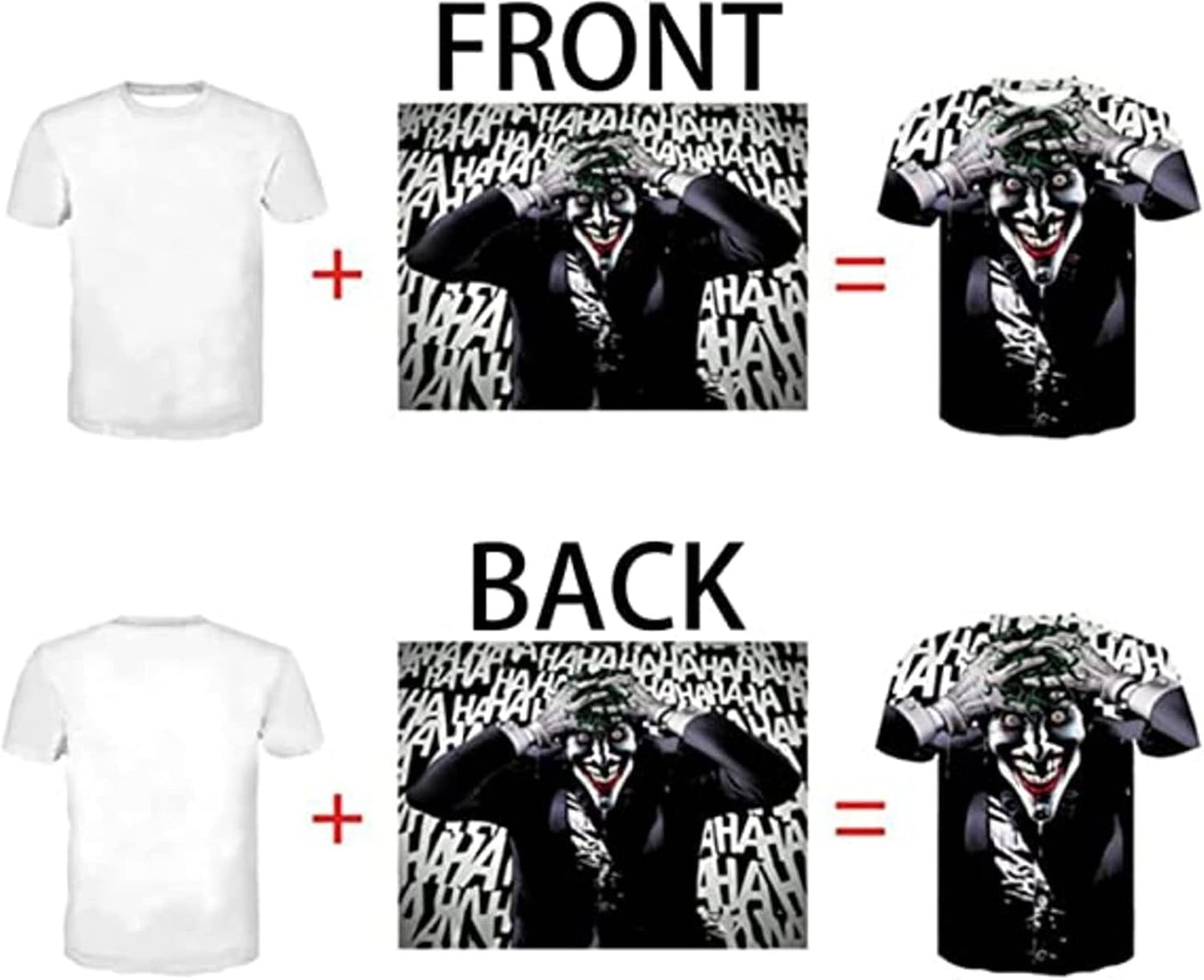 Custom T Shirt, 3D All Over Print Personlized T Shirt, Add Your Image/Photo T-Shirt Front/Back Print