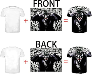Custom T Shirt, 3D All Over Print Personlized T Shirt, Add Your Image/Photo T-Shirt Front/Back Print