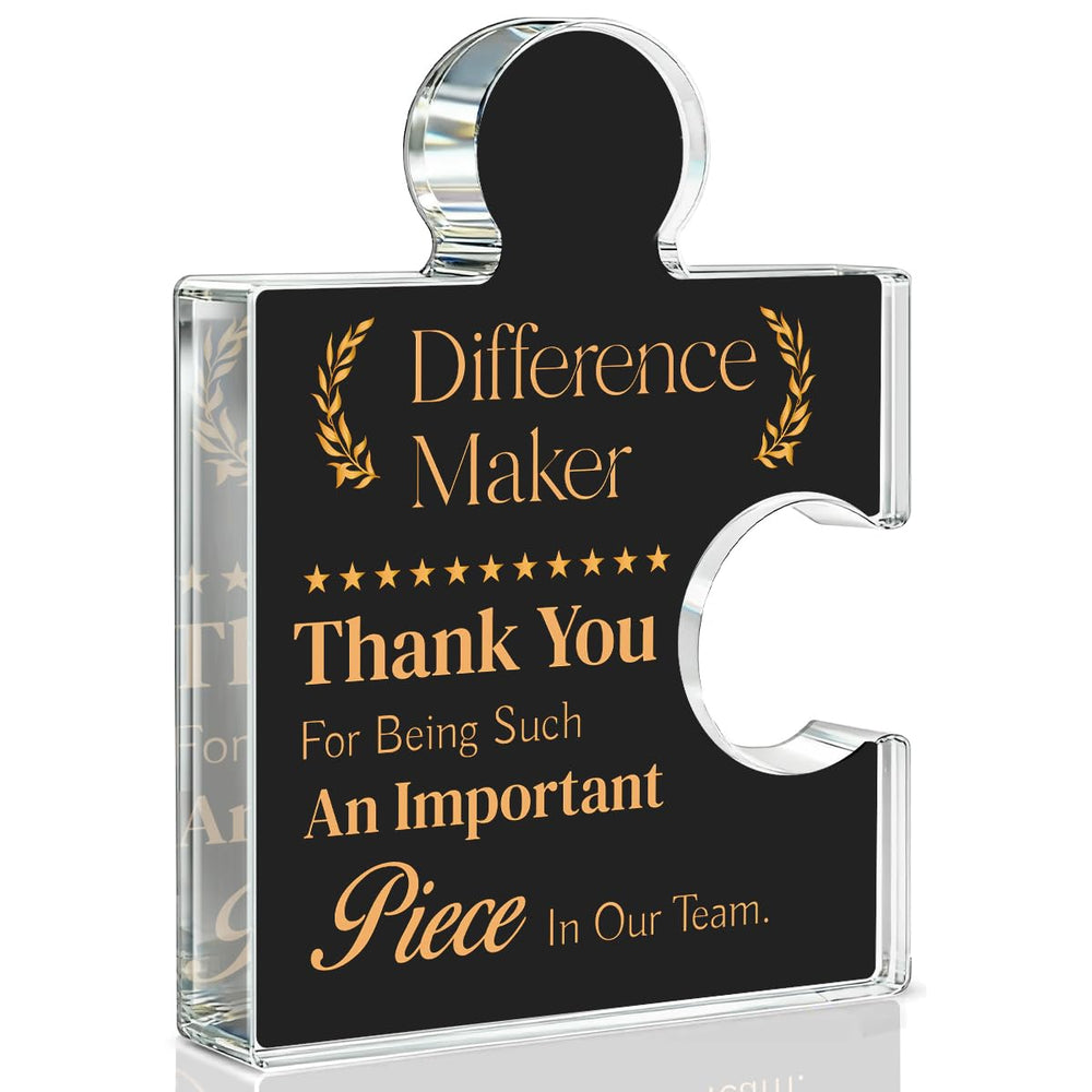 Team Appreciation Gifts Thank You Gift for Coworkers Colleagues Employees, Best Team Ever Gifts You Are an Essential Piece Acrylic Puzzle Piece Plaque Office Decor